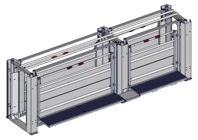 Galvijų pravarymo koridorius ADJUSTABLE PLATE-MOUNTED RACE, LGHT. 5.6M