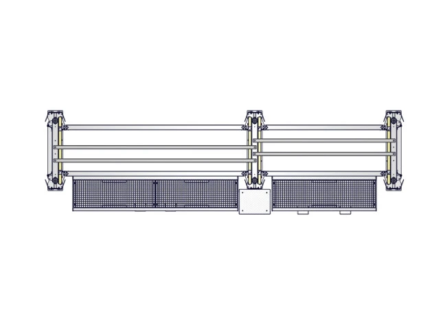 Galvijų pravarymo koridorius ADJUSTABLE PLATE-MOUNTED RACE, LGHT. 5.6M